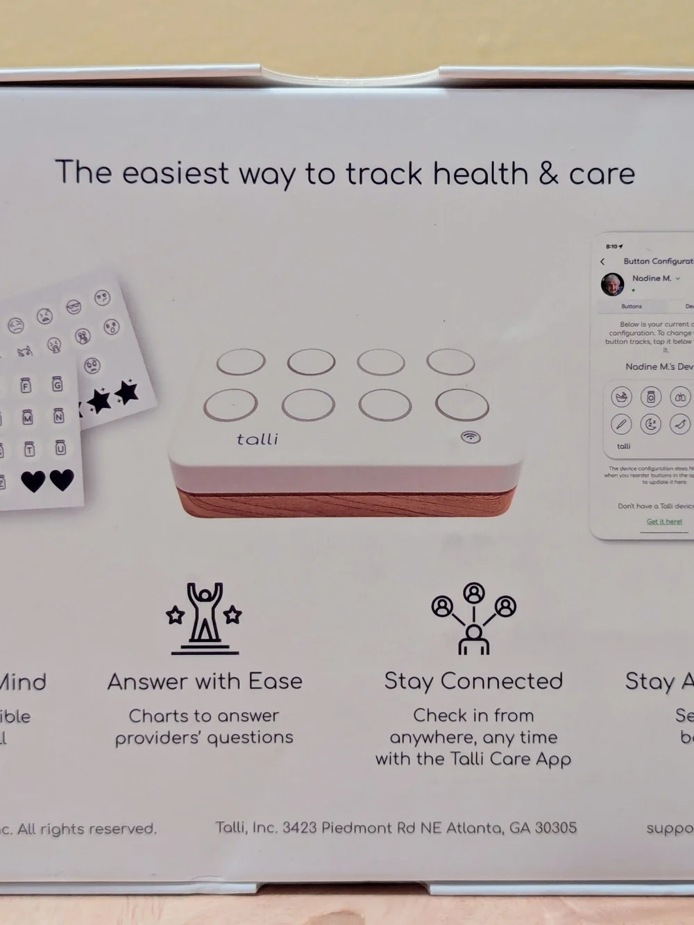 Talli One-Touch Caregiver & Health Tracker Baby / Elderly Logger w/ App - New